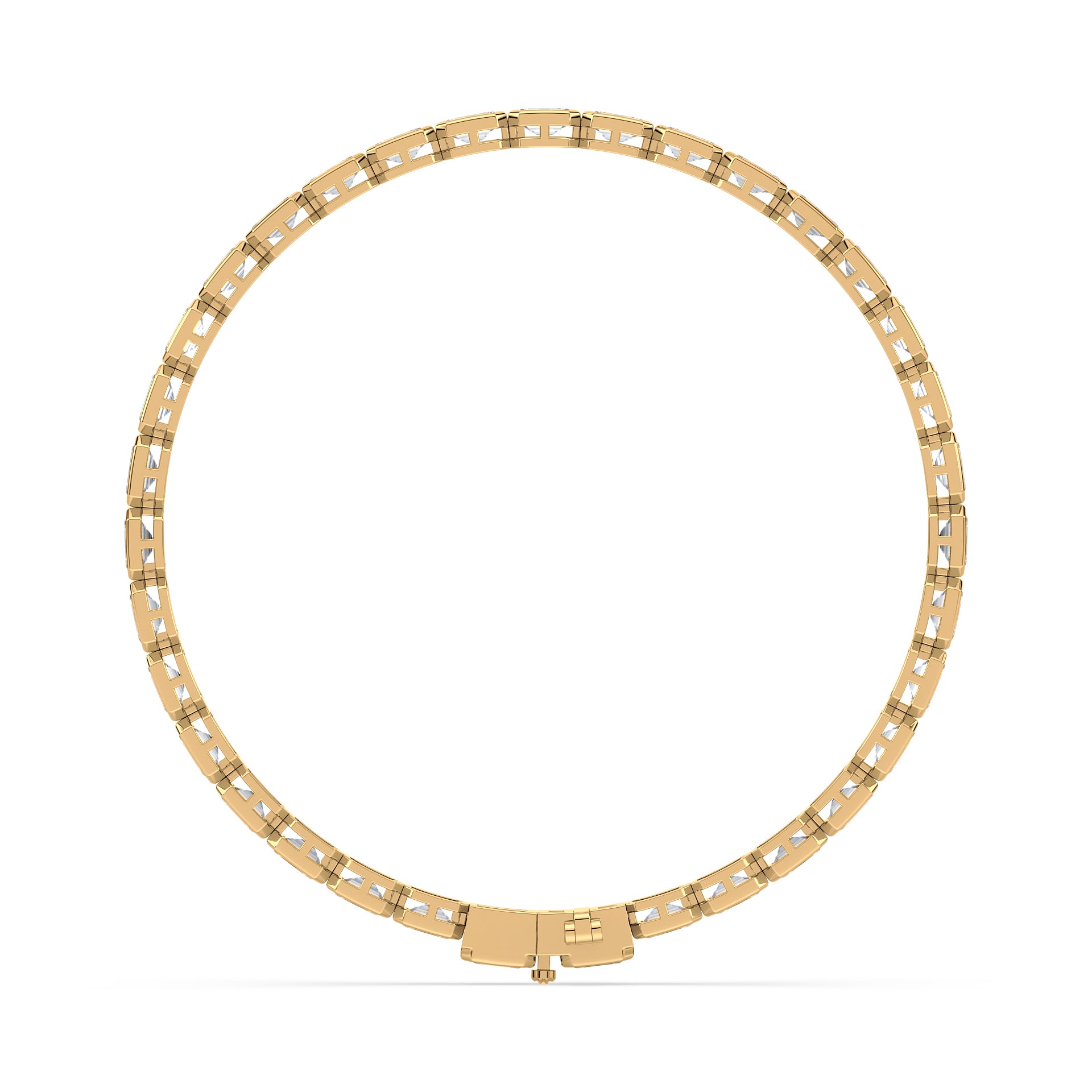 Cora East West Emerald Bezel Lab Grown Diamond Tennis Bracelet
