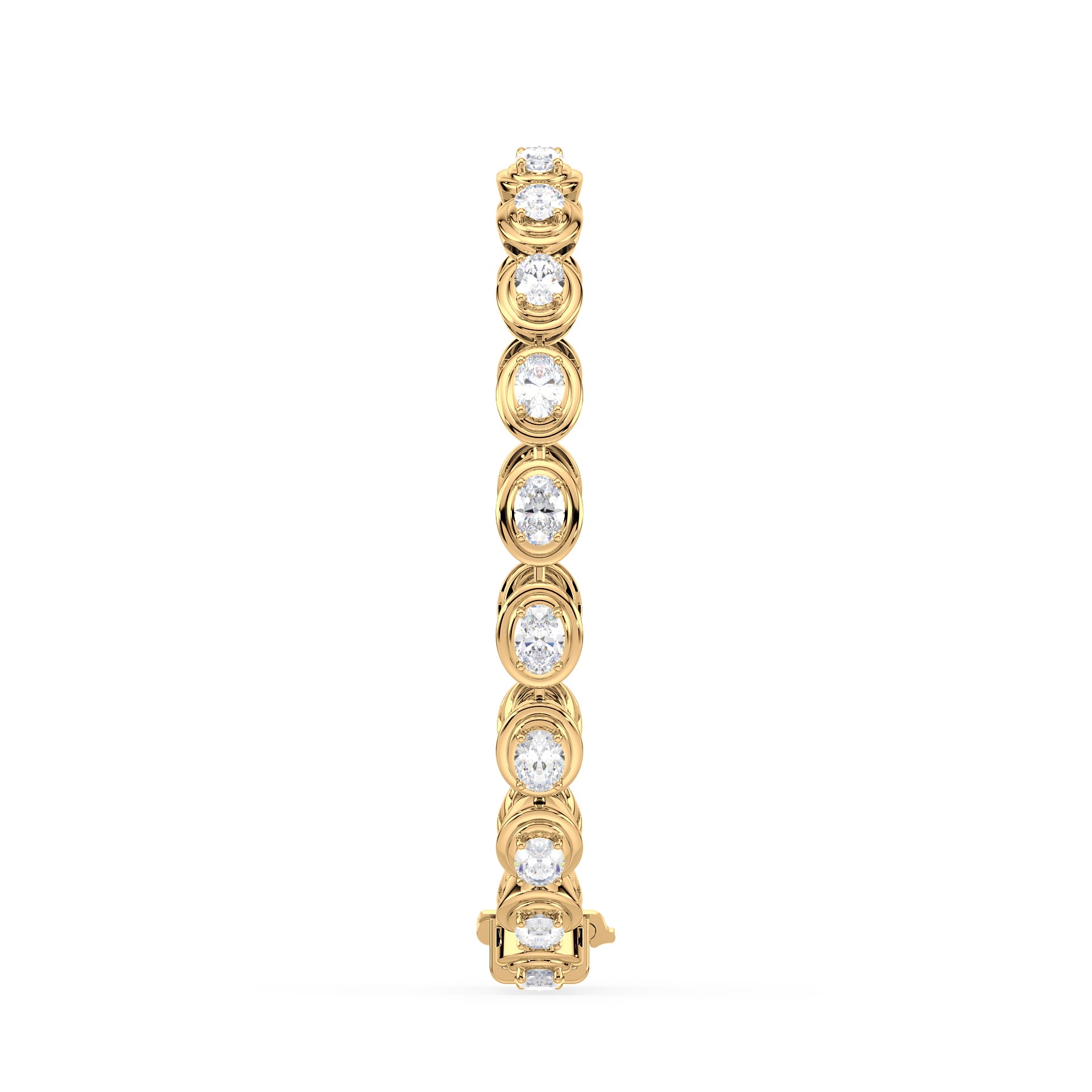 Parker East-West Oval Double Bezel Prong Lab Grown Diamond Tennis Bracelet