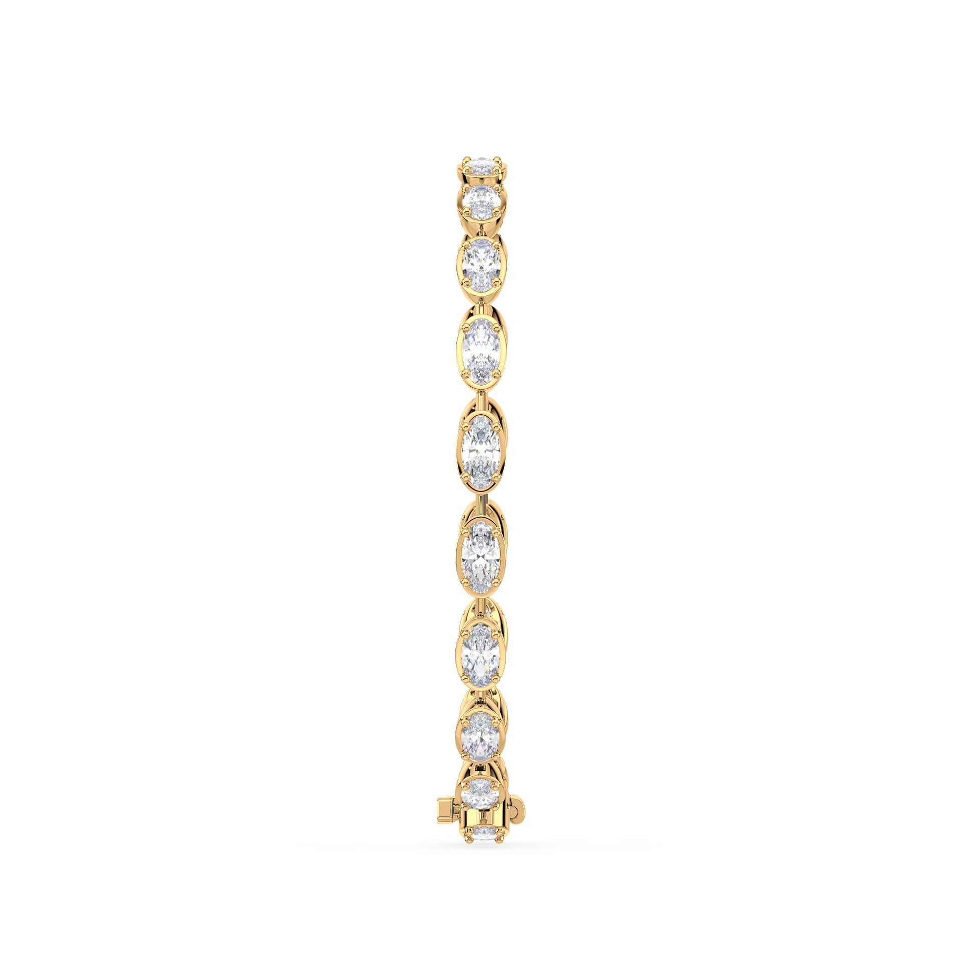 Maude East-West Moval Lab Grown Diamond Bezel Tennis Bracelet