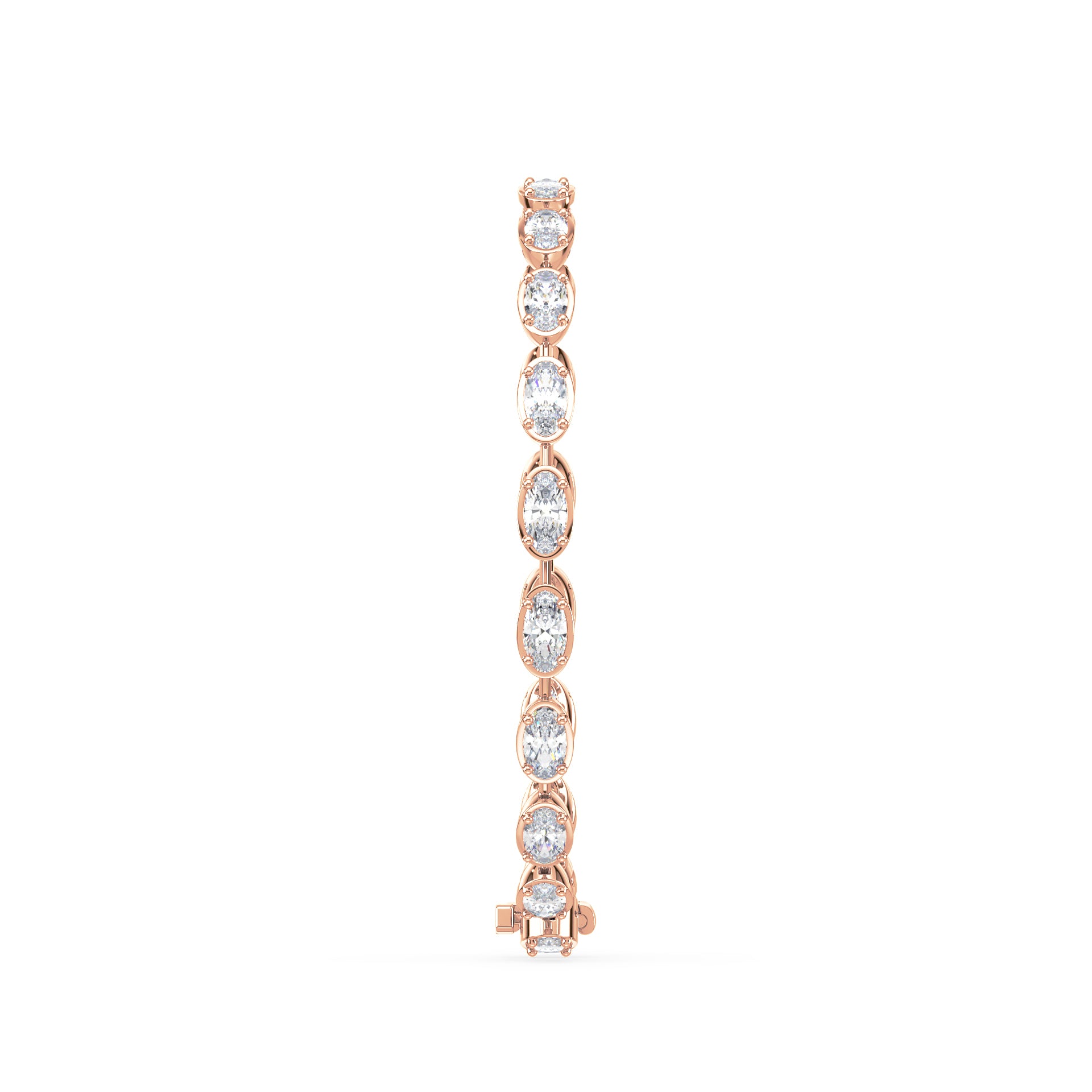 Maude East-West Moval Lab Grown Diamond Bezel Tennis Bracelet