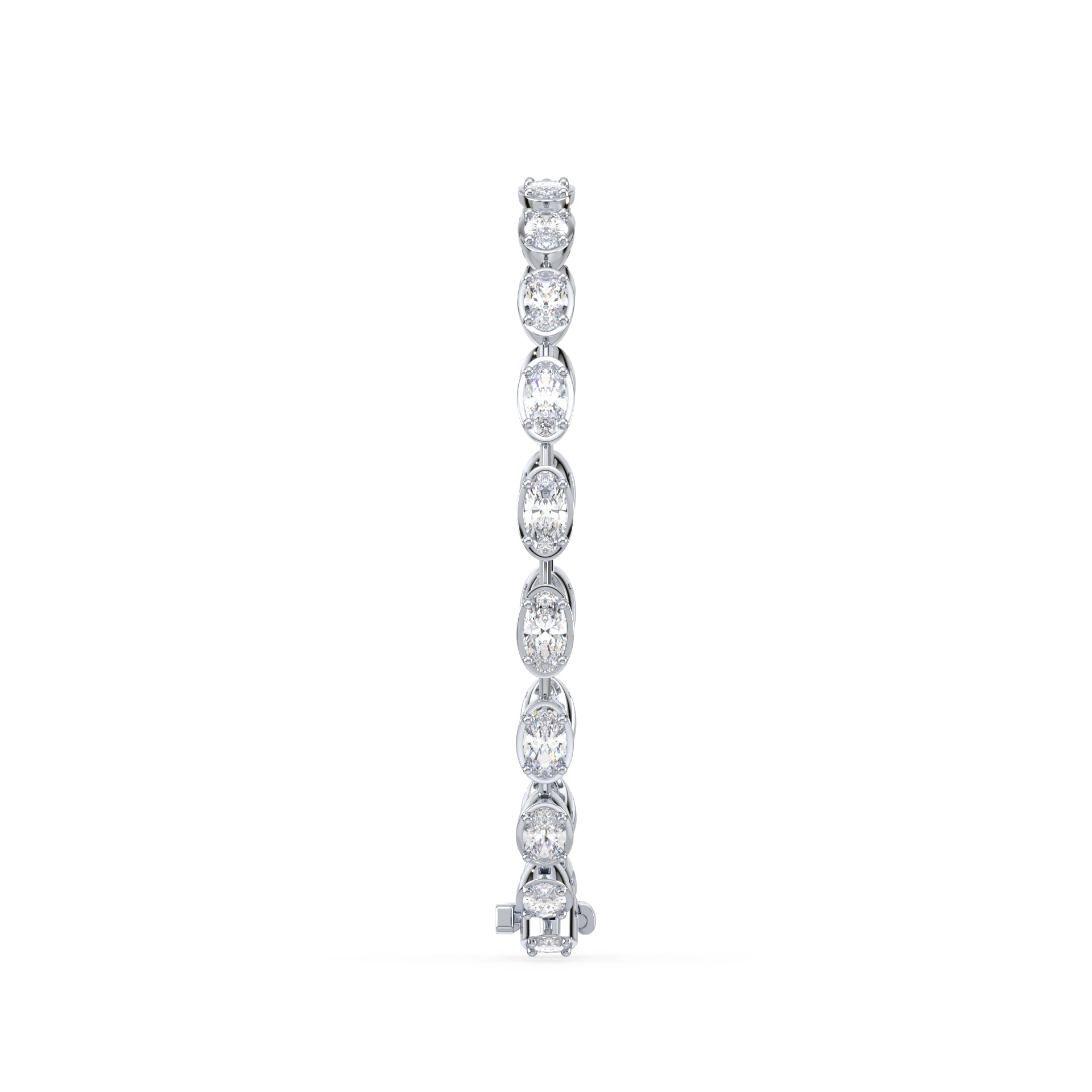 Maude East-West Moval Lab Grown Diamond Bezel Tennis Bracelet