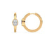 Emerson Oval Bezel Hoop Earrings