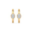 Emerson Oval Bezel Hoop Earrings