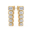 Elodie Emerald Lab Grown Diamond Bezel Drop Earrings