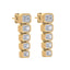 Elodie Emerald Lab Grown Diamond Bezel Drop Earrings