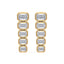 Elodie Emerald Lab Grown Diamond Bezel Drop Earrings