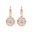 Elizabeth Prong Bezel Round Lab Grown Diamond Drop Earrings