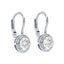 Elizabeth Prong Bezel Round Lab Grown Diamond Drop Earrings