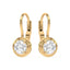 Elizabeth Prong Bezel Round Lab Grown Diamond Drop Earrings