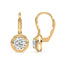 Elizabeth Prong Bezel Round Lab Grown Diamond Drop Earrings