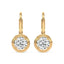Elizabeth Prong Bezel Round Lab Grown Diamond Drop Earrings
