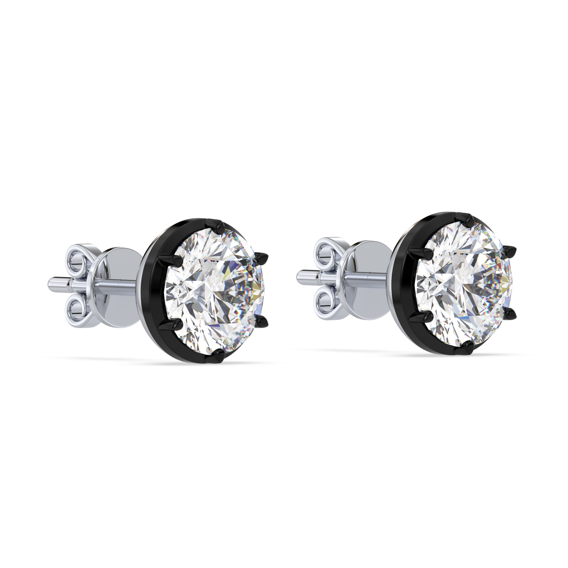Elsie Georgian Button Back Lab Grown Diamond Stud Earrings
