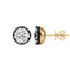 Elsie Georgian Button Back Lab Grown Diamond Stud Earrings