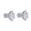 Frances Hexagon Lab Grown Diamond Bezel Prong Stud Earrings