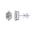 Frances Hexagon Lab Grown Diamond Bezel Prong Stud Earrings