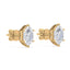 Frances Hexagon Lab Grown Diamond Bezel Prong Stud Earrings