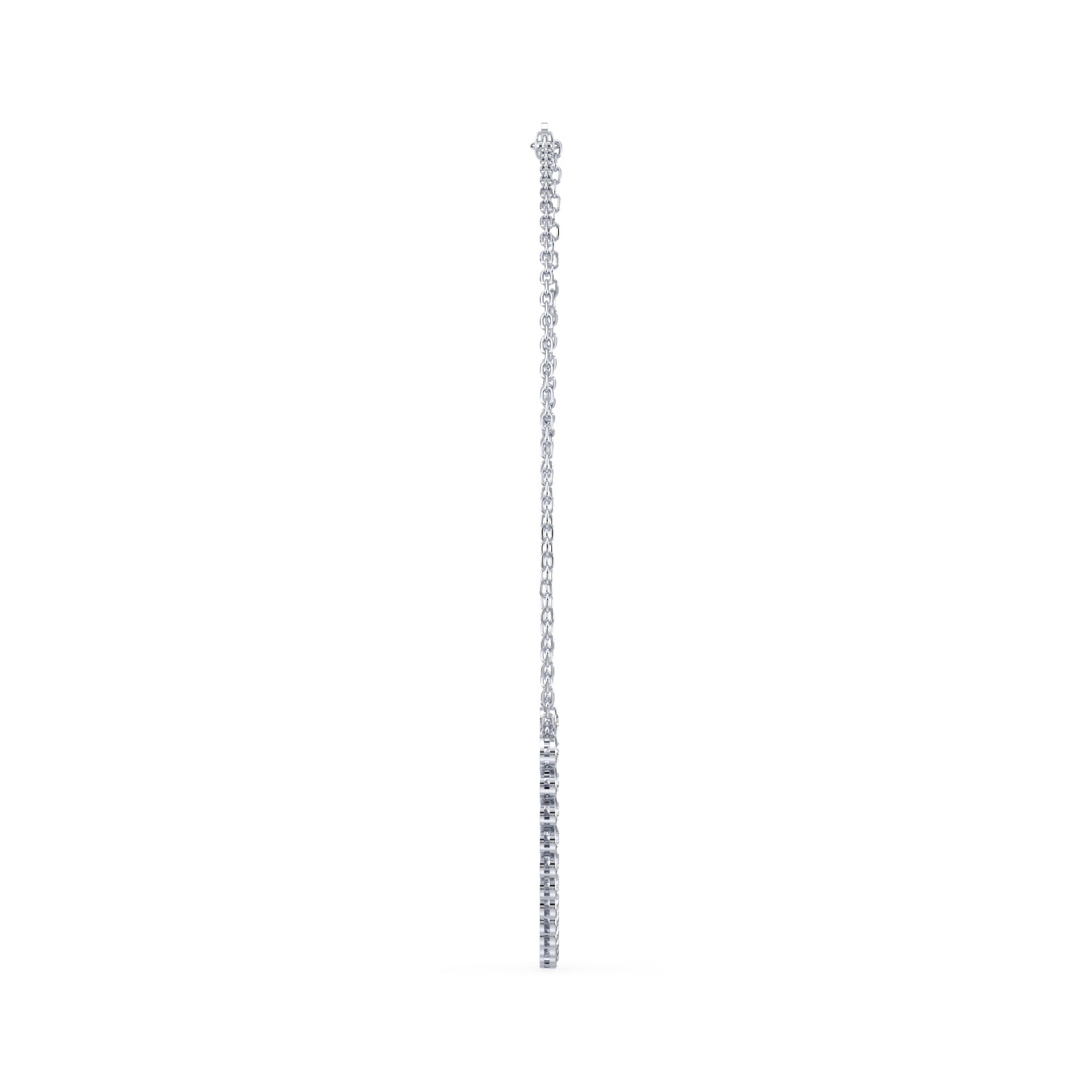 Juliette Bezel Oval Lab Grown Diamond Petal Necklace
