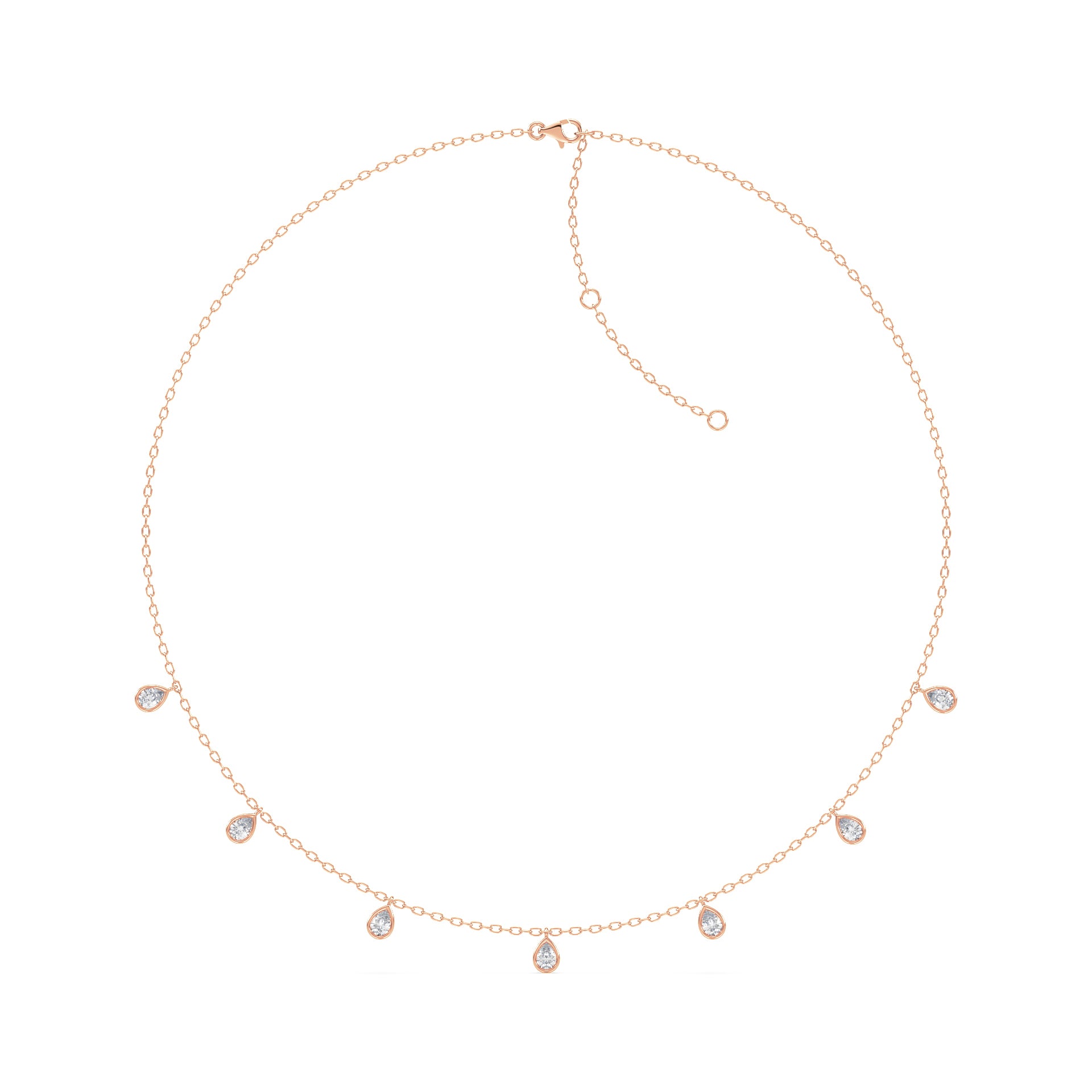 Sophia Pear Lab Grown Diamond Bezel Droplet Necklace