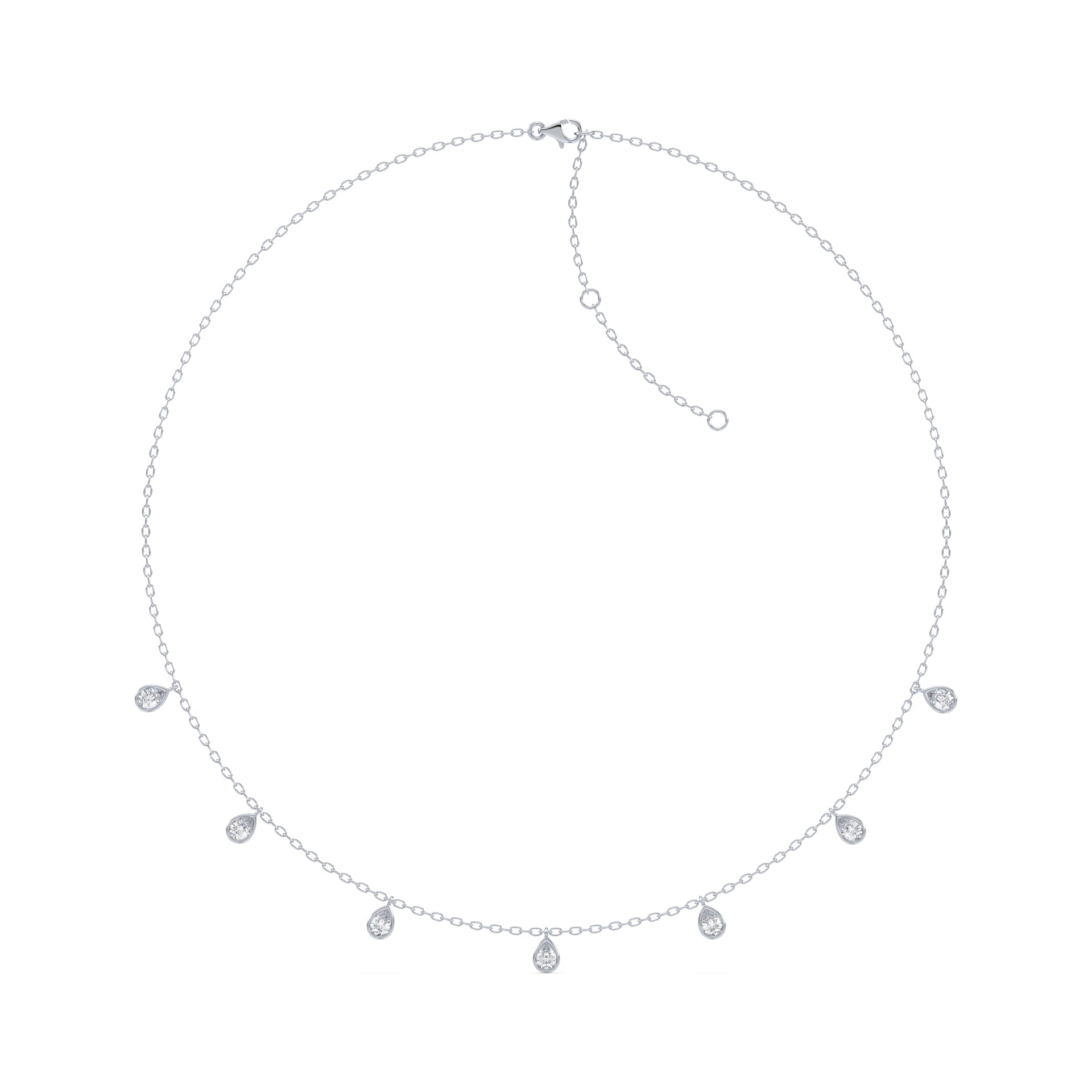 Sophia Pear Lab Grown Diamond Bezel Droplet Necklace