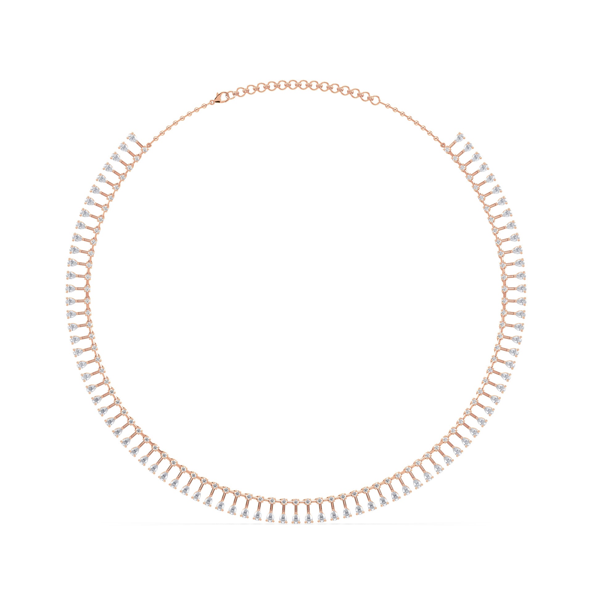 Savannah Pear Lab Grown Diamond Drop Collar Tennis Necklace