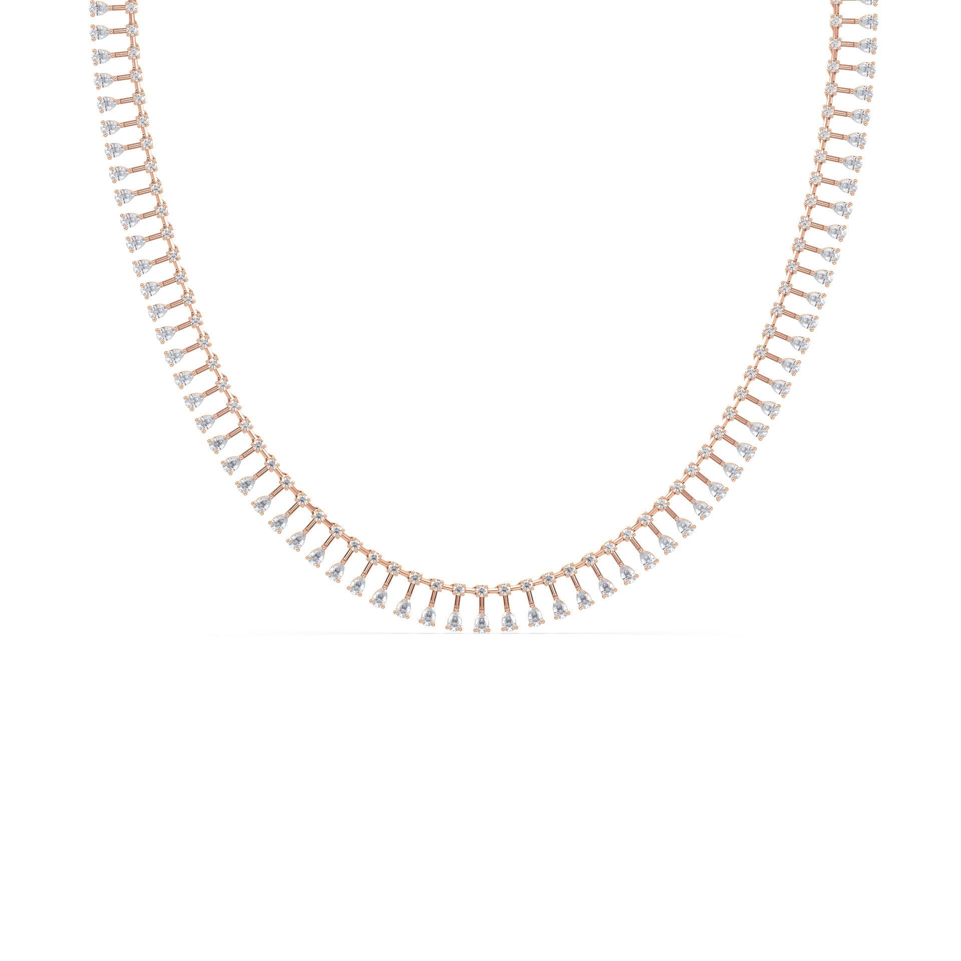 Savannah Pear Lab Grown Diamond Drop Collar Tennis Necklace