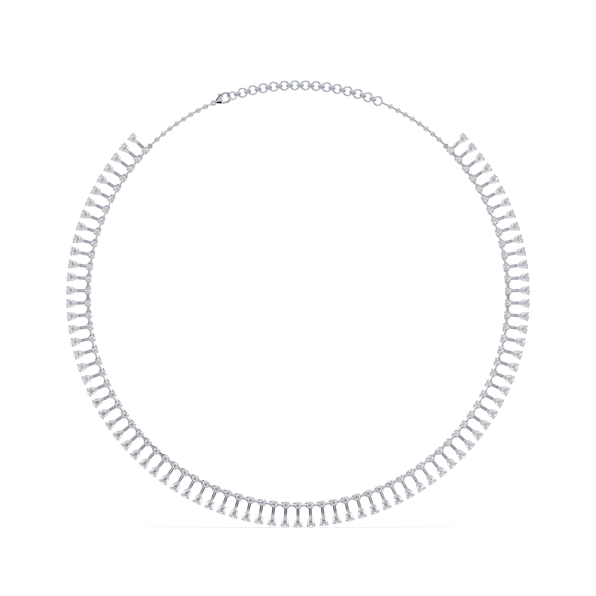 Savannah Pear Lab Grown Diamond Drop Collar Tennis Necklace