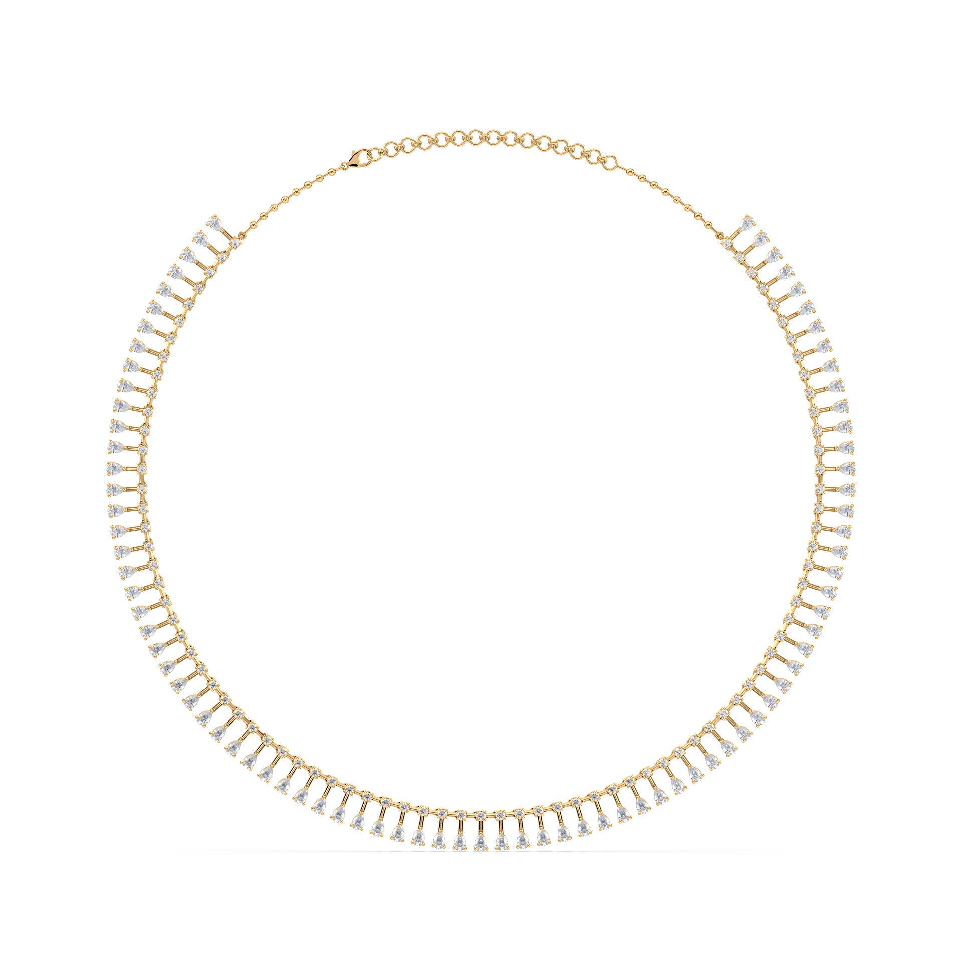 Savannah Pear Lab Grown Diamond Drop Collar Tennis Necklace