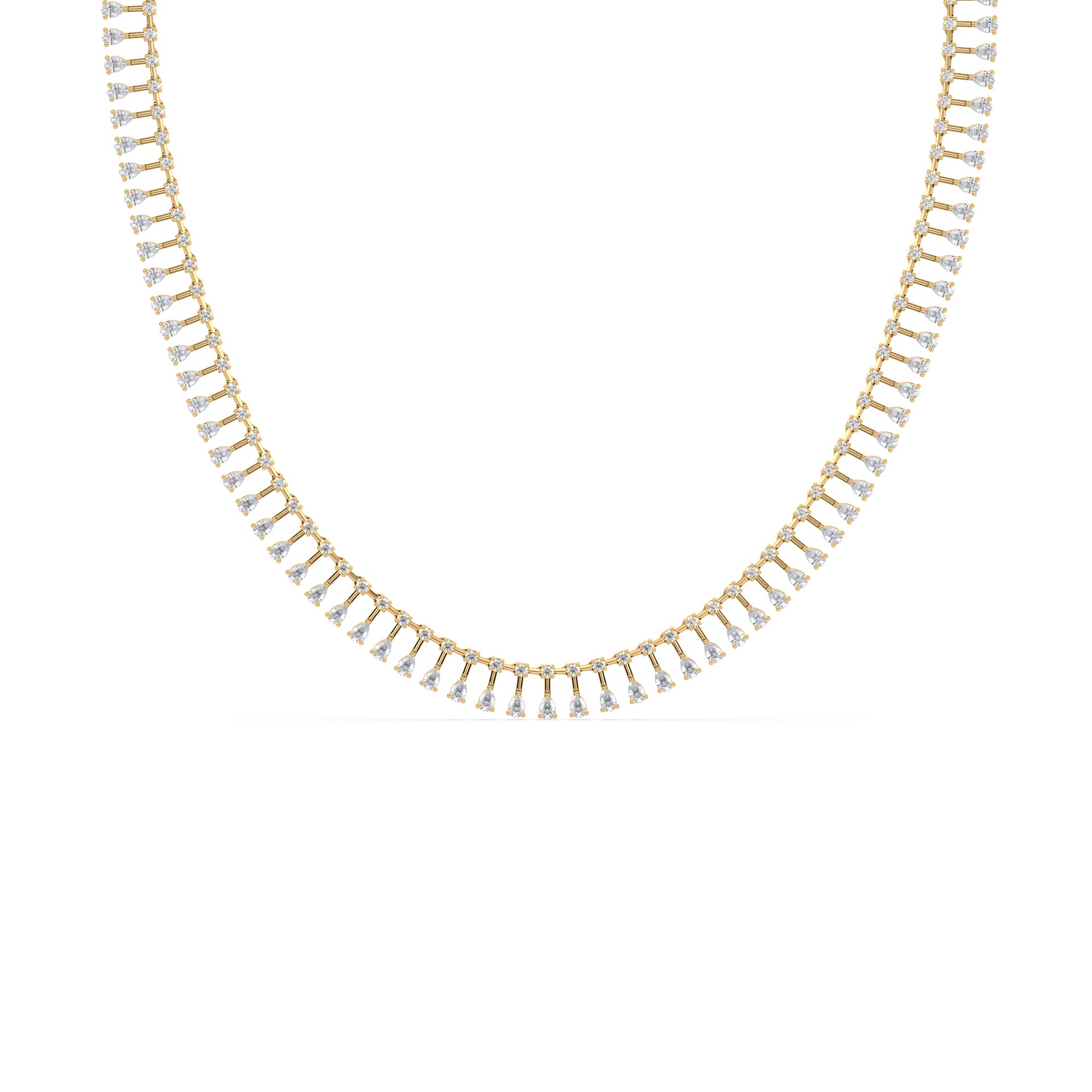 Savannah Pear Lab Grown Diamond Drop Collar Tennis Necklace