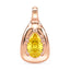 Rory Yellow Pear Lab Grown Diamond Bubble Bezel Prong Pendant