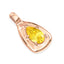 Rory Yellow Pear Lab Grown Diamond Bubble Bezel Prong Pendant