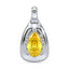 Rory Yellow Pear Lab Grown Diamond Bubble Bezel Prong Pendant