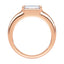 Dylan East West Emerald Lab Grown Diamond Bezel Prong Ring