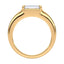 Dylan East West Emerald Lab Grown Diamond Bezel Prong Ring