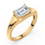 Dylan East West Emerald Lab Grown Diamond Bezel Prong Ring