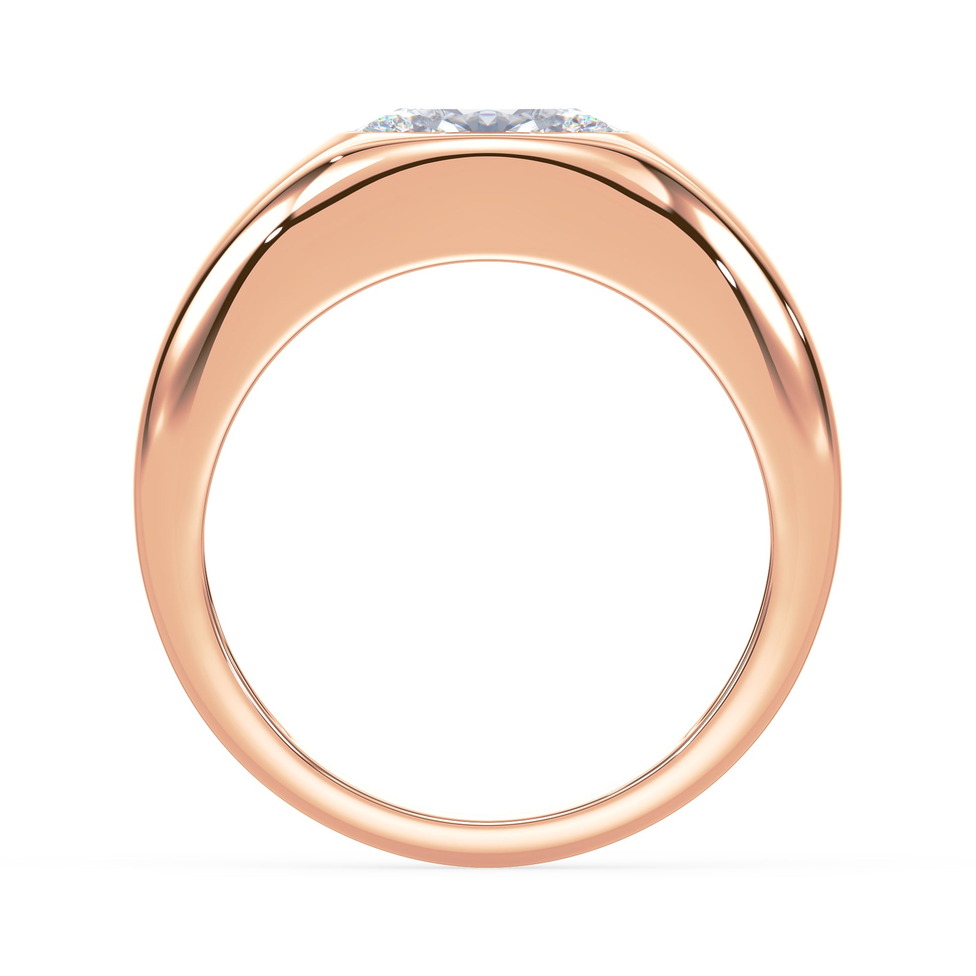 Serena East West Oval Lab Grown Diamond Dome Ring