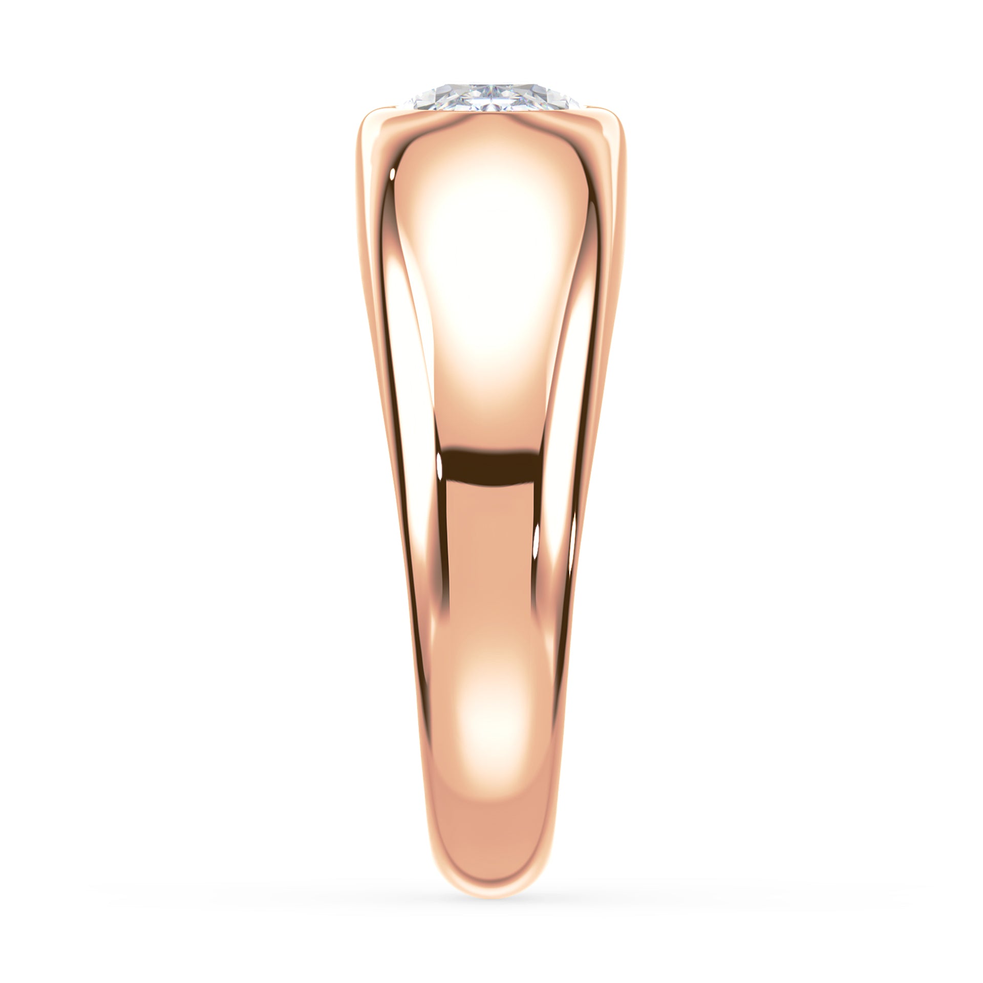 Serena East West Oval Lab Grown Diamond Dome Ring