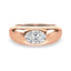 Serena East West Oval Lab Grown Diamond Dome Ring