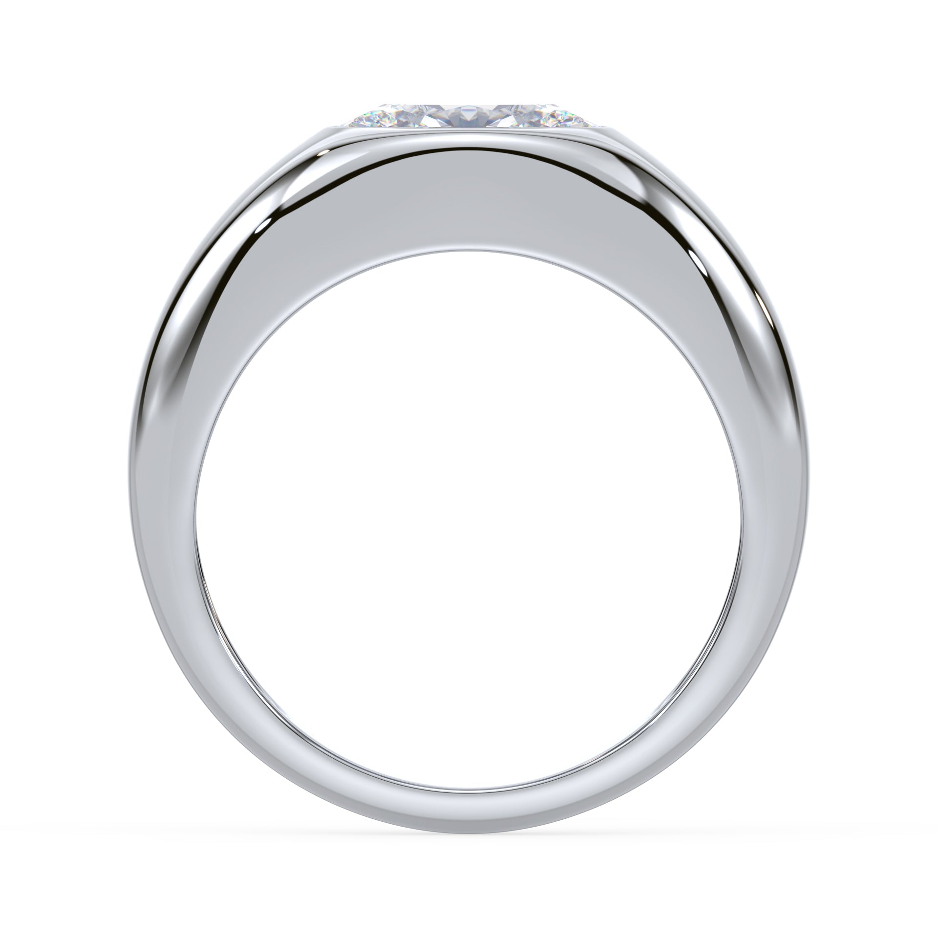 Serena East West Oval Lab Grown Diamond Dome Ring
