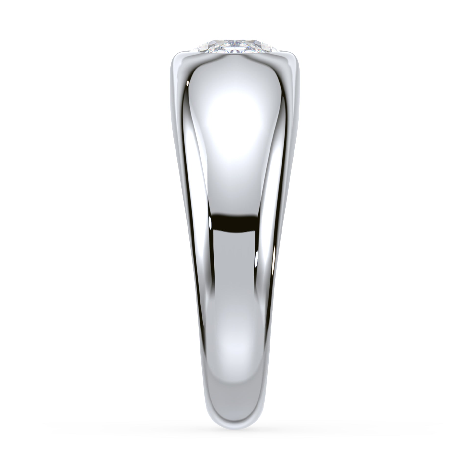 Serena East West Oval Lab Grown Diamond Dome Ring