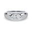 Serena East West Oval Lab Grown Diamond Dome Ring