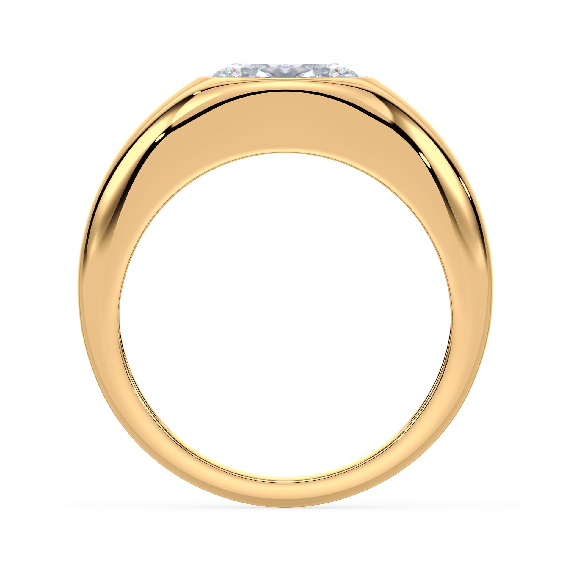 Serena East West Oval Lab Grown Diamond Dome Ring