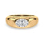 Serena East West Oval Lab Grown Diamond Dome Ring