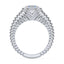 Lake Round Lab Grown Diamond Bezel Ripple Dome Ring