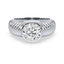 Lake Round Lab Grown Diamond Bezel Ripple Dome Ring