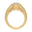 Lake Round Lab Grown Diamond Bezel Ripple Dome Ring