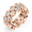 Piper Round Lab Grown Diamond Double Row Half Bezel Eternity Ring