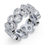 Piper Round Lab Grown Diamond Double Row Half Bezel Eternity Ring