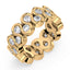 Piper Round Lab Grown Diamond Double Row Half Bezel Eternity Ring