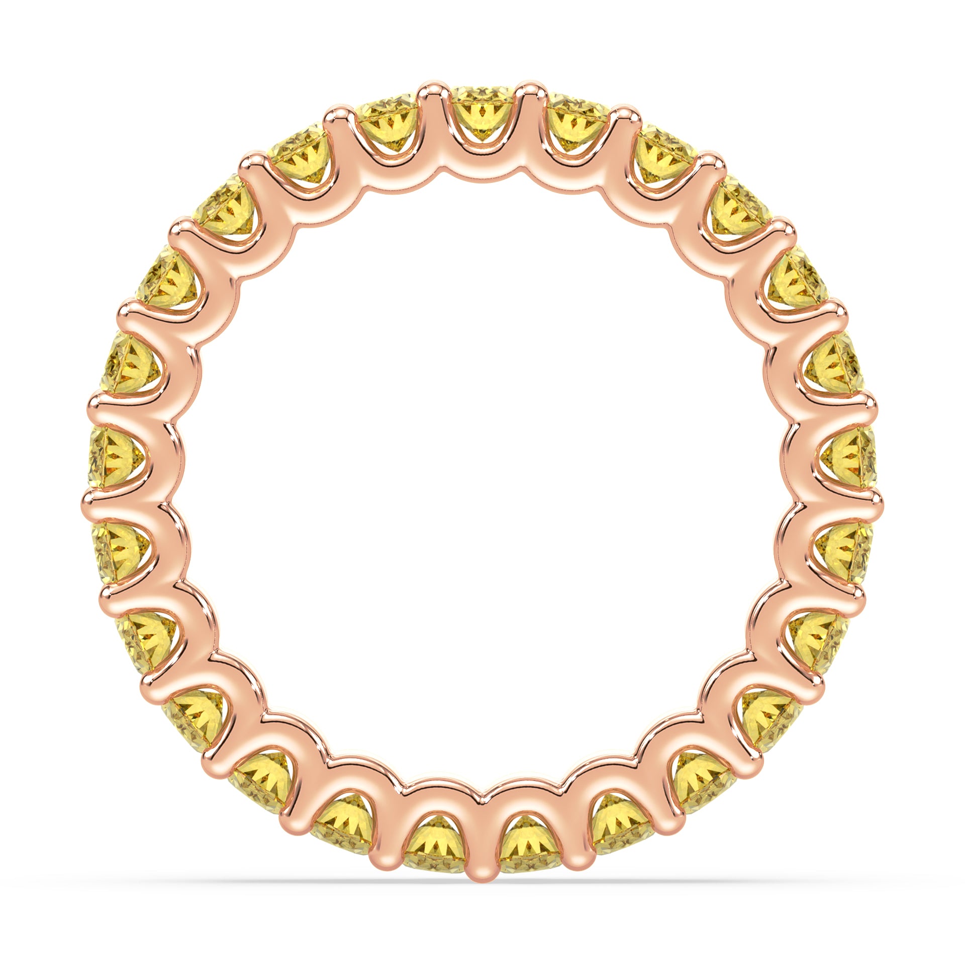 Greer Fancy Yellow Oval Lab Grown Diamond Eternity Ring