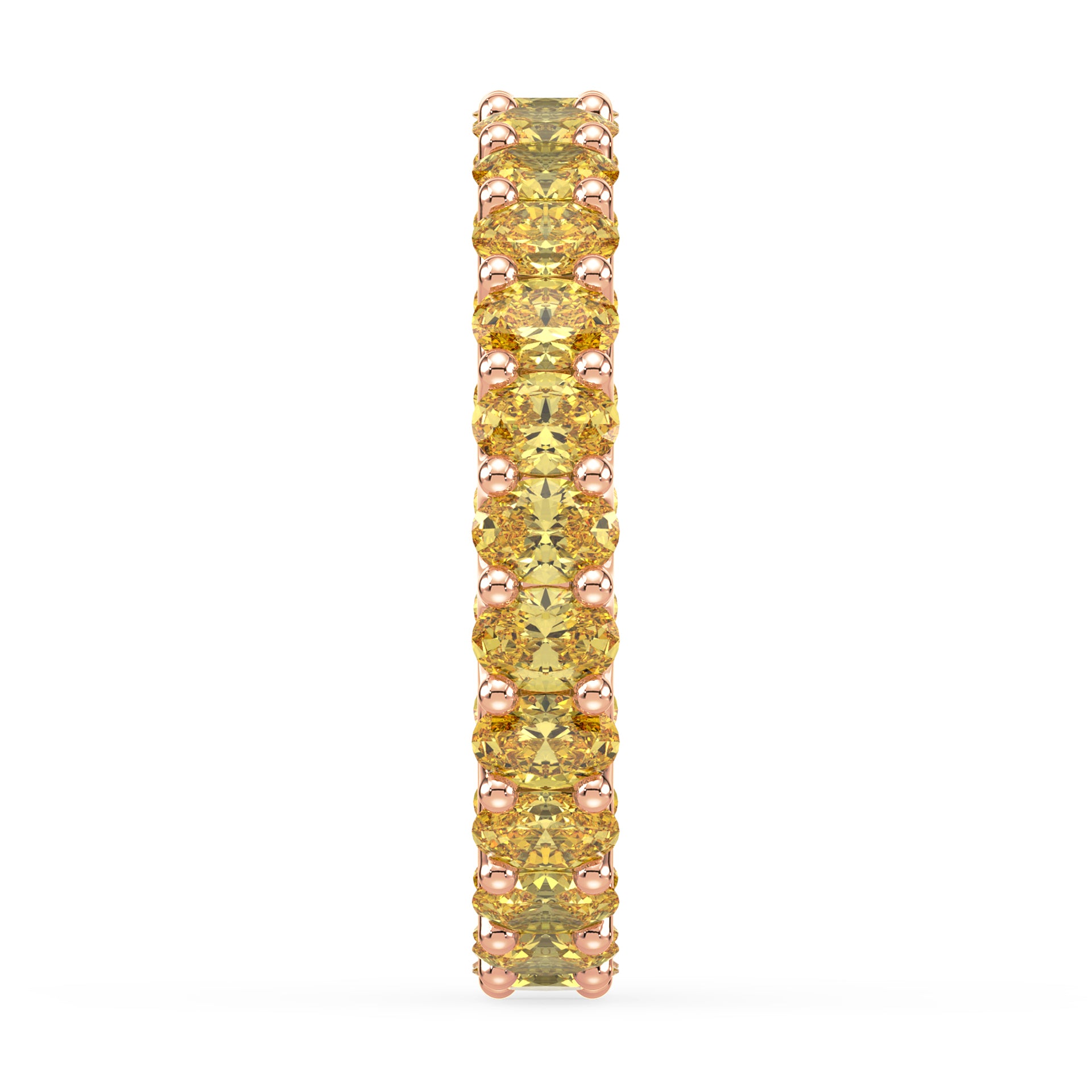 Greer Fancy Yellow Oval Lab Grown Diamond Eternity Ring